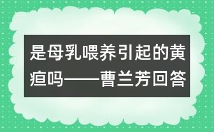 是母乳喂養(yǎng)引起的黃疸嗎――曹蘭芳回答