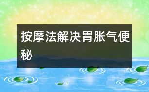 按摩法解決胃脹氣、便秘