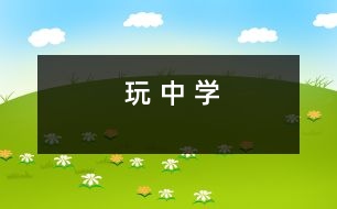 玩 中 學(xué)