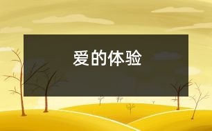 愛的體驗(yàn)