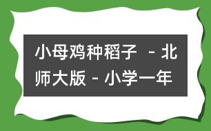 小母雞種稻子  - 北師大版 - 小學(xué)一年級(jí)語文教案