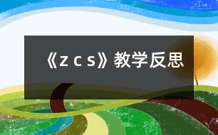 《z c s》教學反思