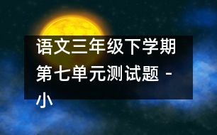 語(yǔ)文三年級(jí)下學(xué)期 第七單元測(cè)試題 - 小學(xué)三年級(jí)語(yǔ)文教案