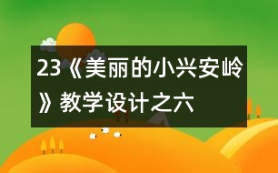 23《美麗的小興安嶺》教學設(shè)計之六