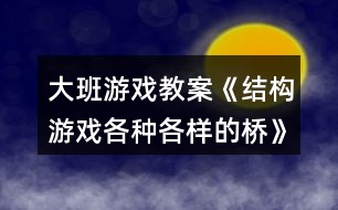 大班游戲教案《結(jié)構(gòu)游戲各種各樣的橋》反思