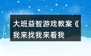 大班益智游戲教案《我來(lái)找、我來(lái)看、我來(lái)玩》