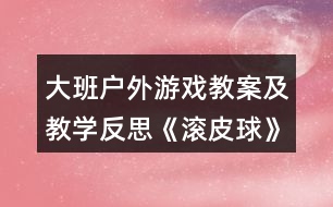 大班戶外游戲教案及教學(xué)反思《滾皮球》