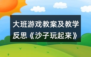 大班游戲教案及教學(xué)反思《沙子玩起來》