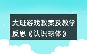 大班游戲教案及教學反思《認識球體》