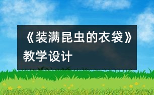 《裝滿昆蟲的衣袋》教學(xué)設(shè)計(jì)