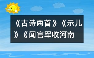 《古詩(shī)兩首》《示兒》、《聞官軍收河南河北》教學(xué)設(shè)計(jì)之一