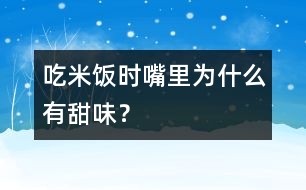 吃米飯時嘴里為什么有甜味？