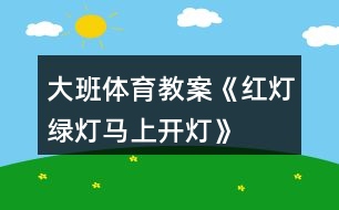 大班體育教案《紅燈、綠燈、馬上開燈》反思