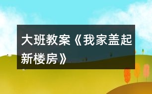 大班教案《我“家”蓋起新樓房》