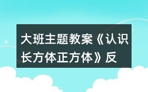 大班主題教案《認(rèn)識(shí)長(zhǎng)方體、正方體》反思