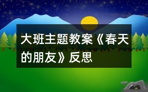 大班主題教案《春天的朋友》反思