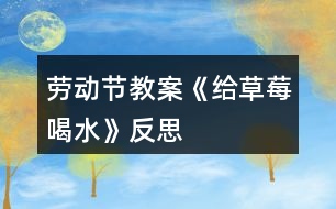 勞動(dòng)節(jié)教案《給草莓喝水》反思