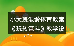 小大班混齡體育教案《玩轉笆斗》教學設計反思