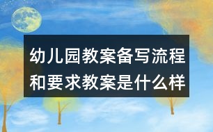 幼兒園教案?jìng)鋵?xiě)流程和要求教案是什么樣的？