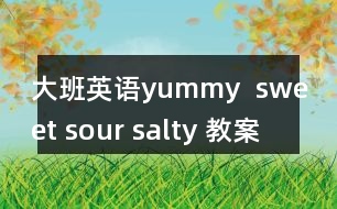 大班英語(yǔ)yummy  sweet sour salty 教案及教學(xué)反思