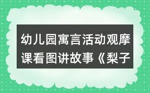 幼兒園寓言活動觀摩課看圖講故事《梨子小提琴》教案設(shè)計與自我評析