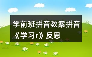 學前班拼音教案拼音《學習r》反思