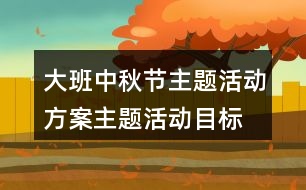 大班中秋節(jié)主題活動方案主題活動目標