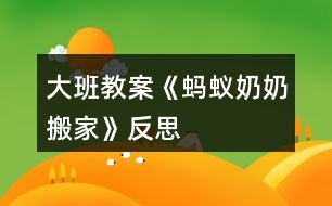 大班教案《螞蟻奶奶搬家》反思