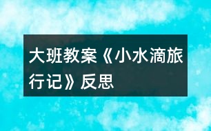 大班教案《小水滴旅行記》反思