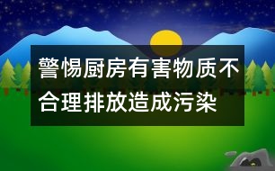 警惕廚房有害物質(zhì)不合理排放造成污染