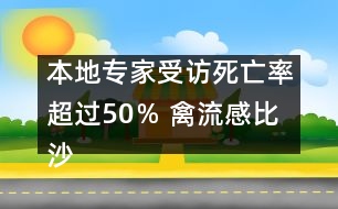 本地專家受訪：死亡率超過50％ 禽流感比沙斯還厲害