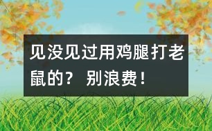 見沒見過用雞腿打老鼠的？ 別浪費！