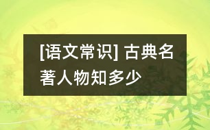 [語(yǔ)文常識(shí)] 古典名著：人物知多少