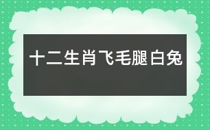 十二生肖：飛毛腿白兔